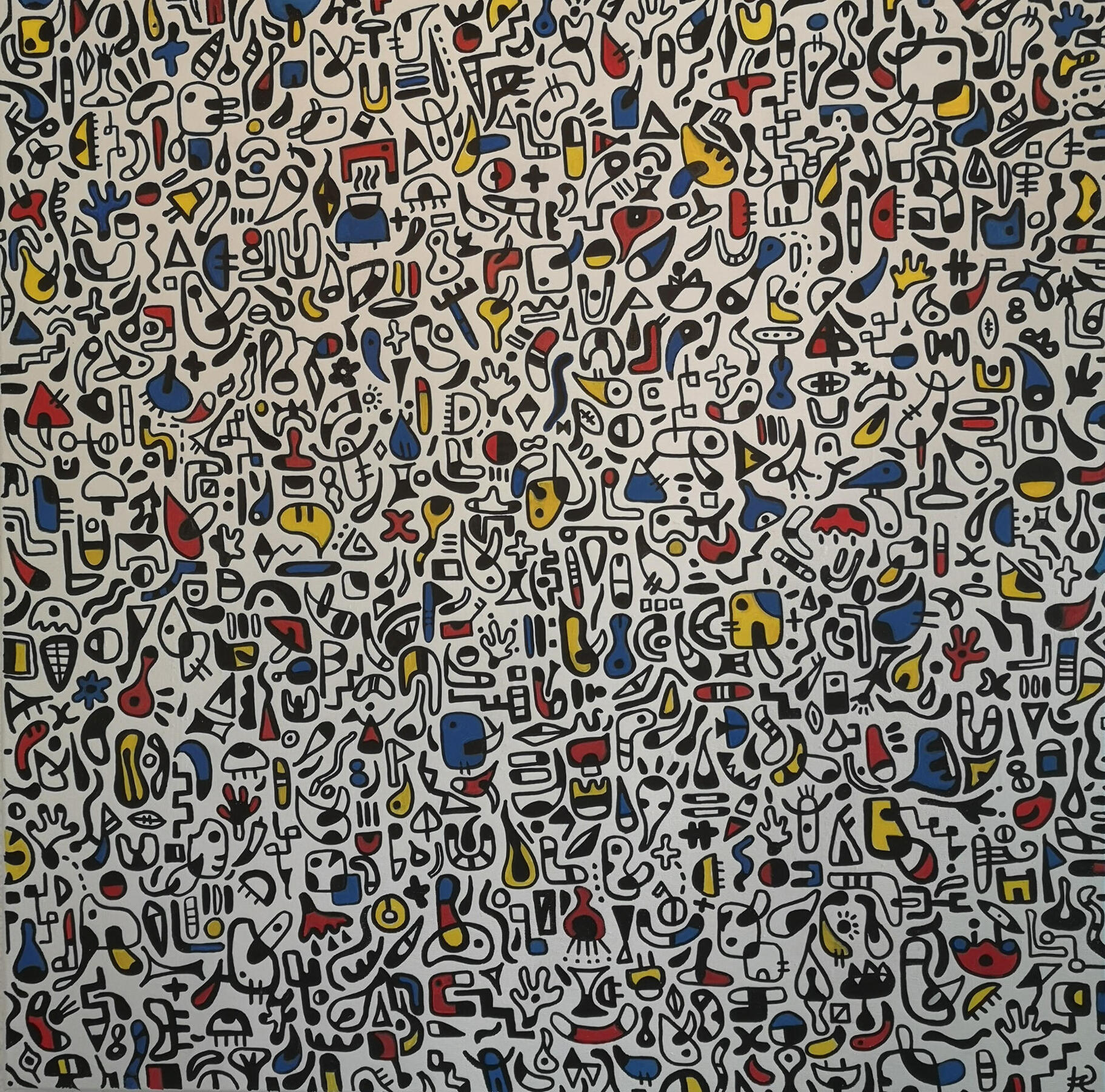 "Flow" #, 80cm x 80cm, Acrylic on canvas.