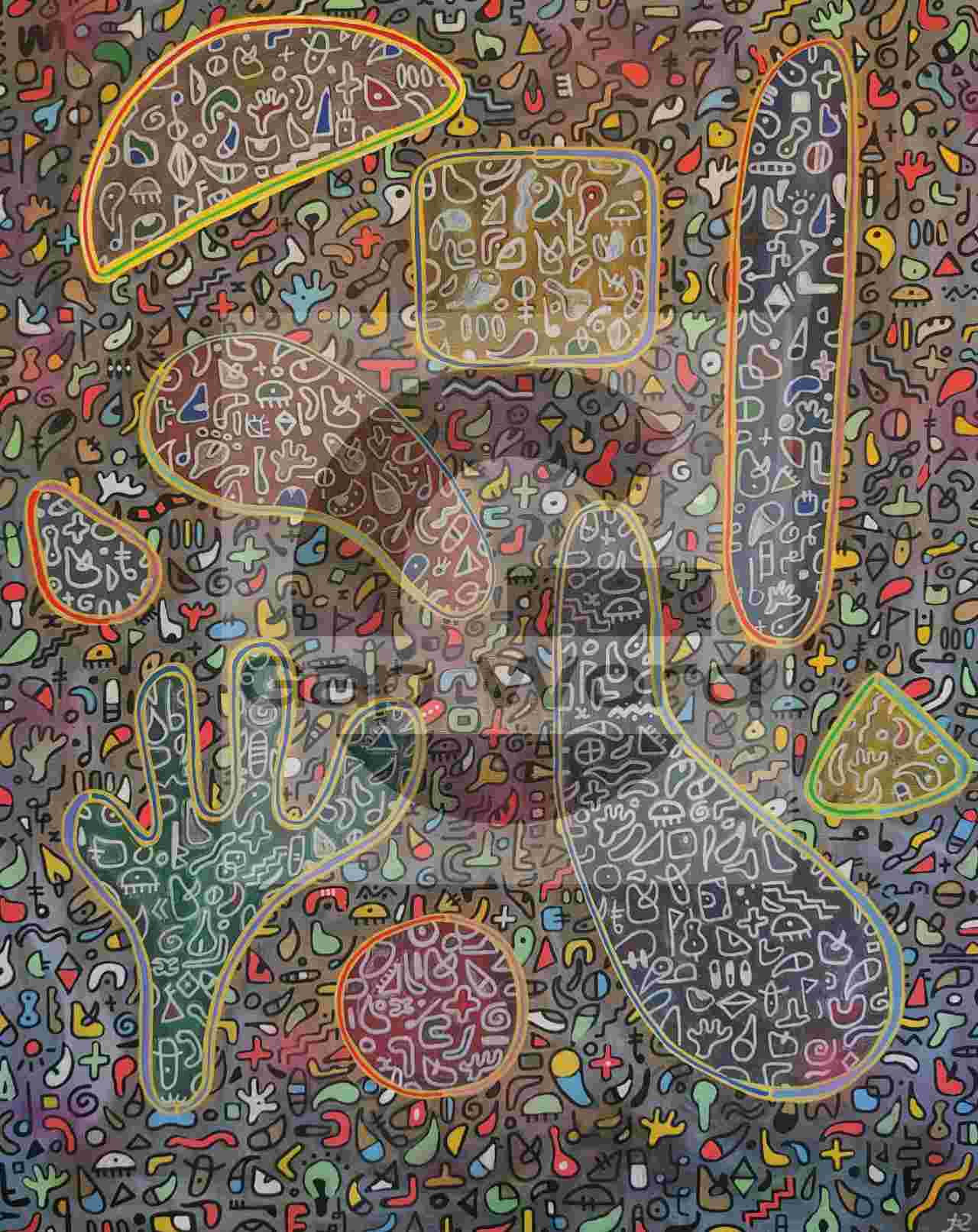 &quot;Nine lives&quot;, 80cm x 100cm, Acrylic on canvas