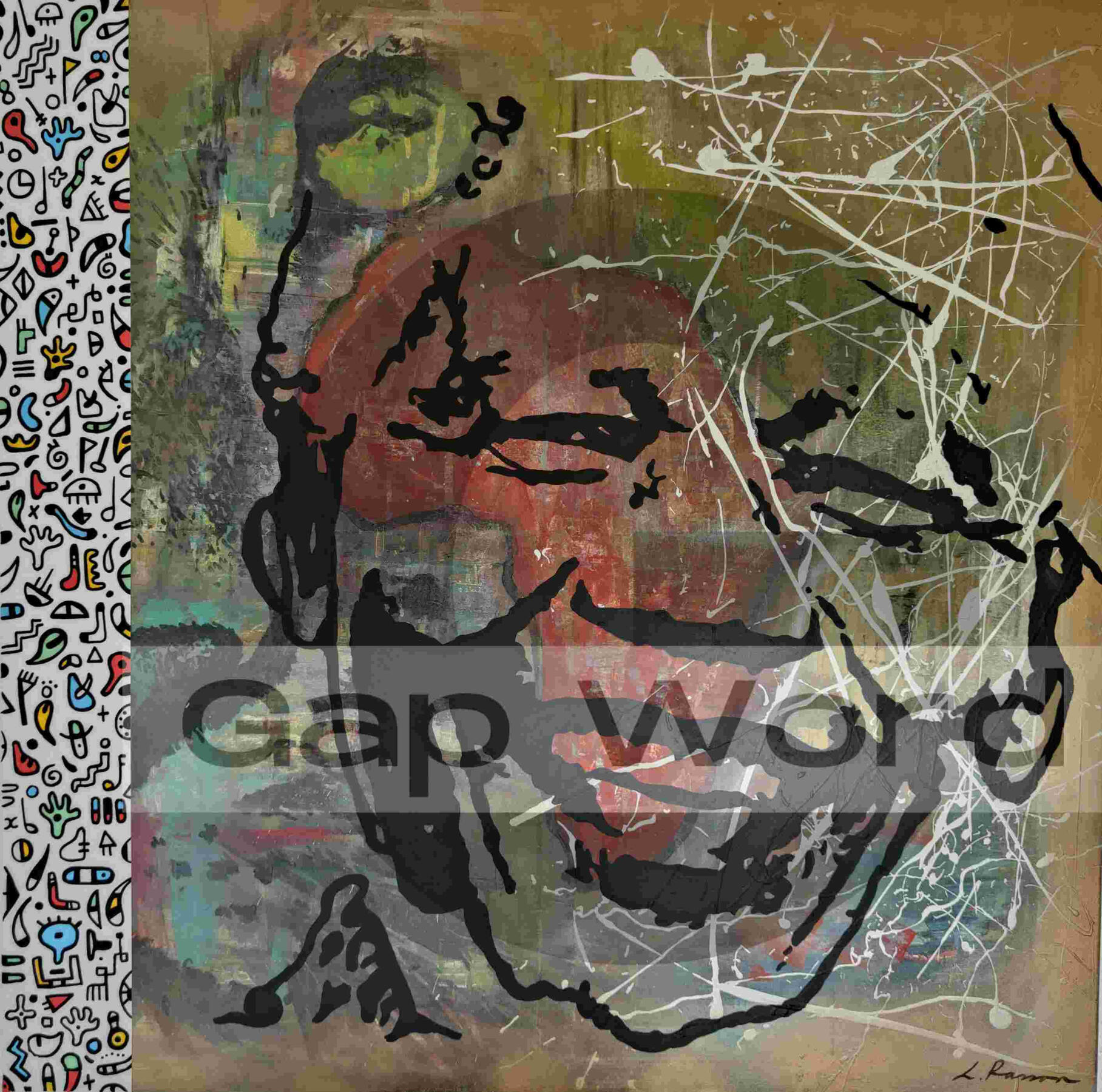 "Mandela" #, 100cm x 100cm, Acrylic on canvas.