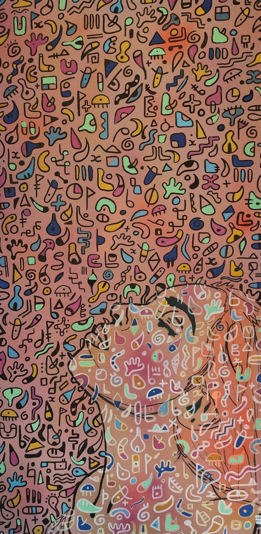 "Air", 50cm x 100cm, Acrylic and spray paint on canvas.