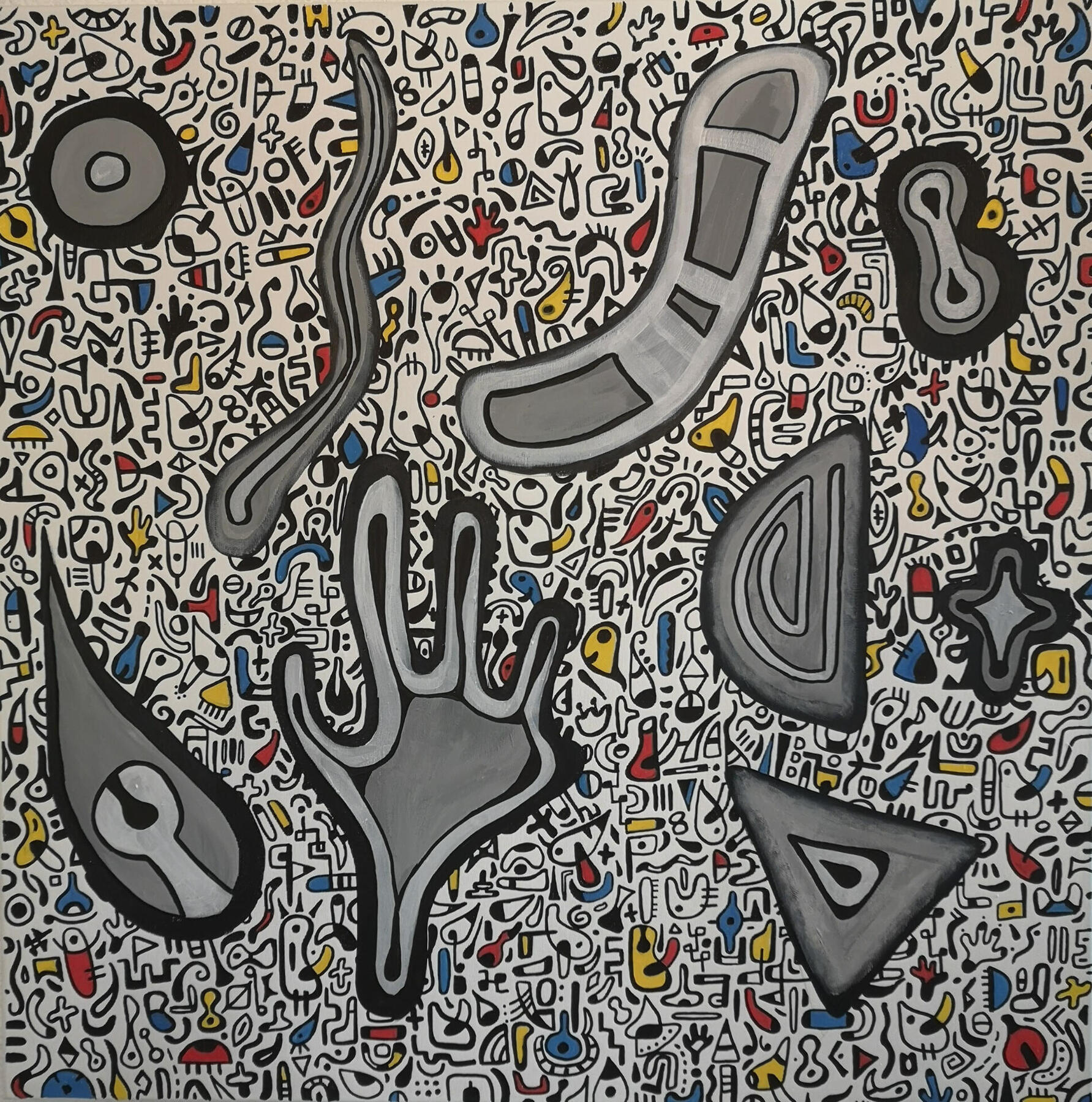 &quot;Desert Rain&quot; , 80cm x 80cm, Acrylic on canvas.