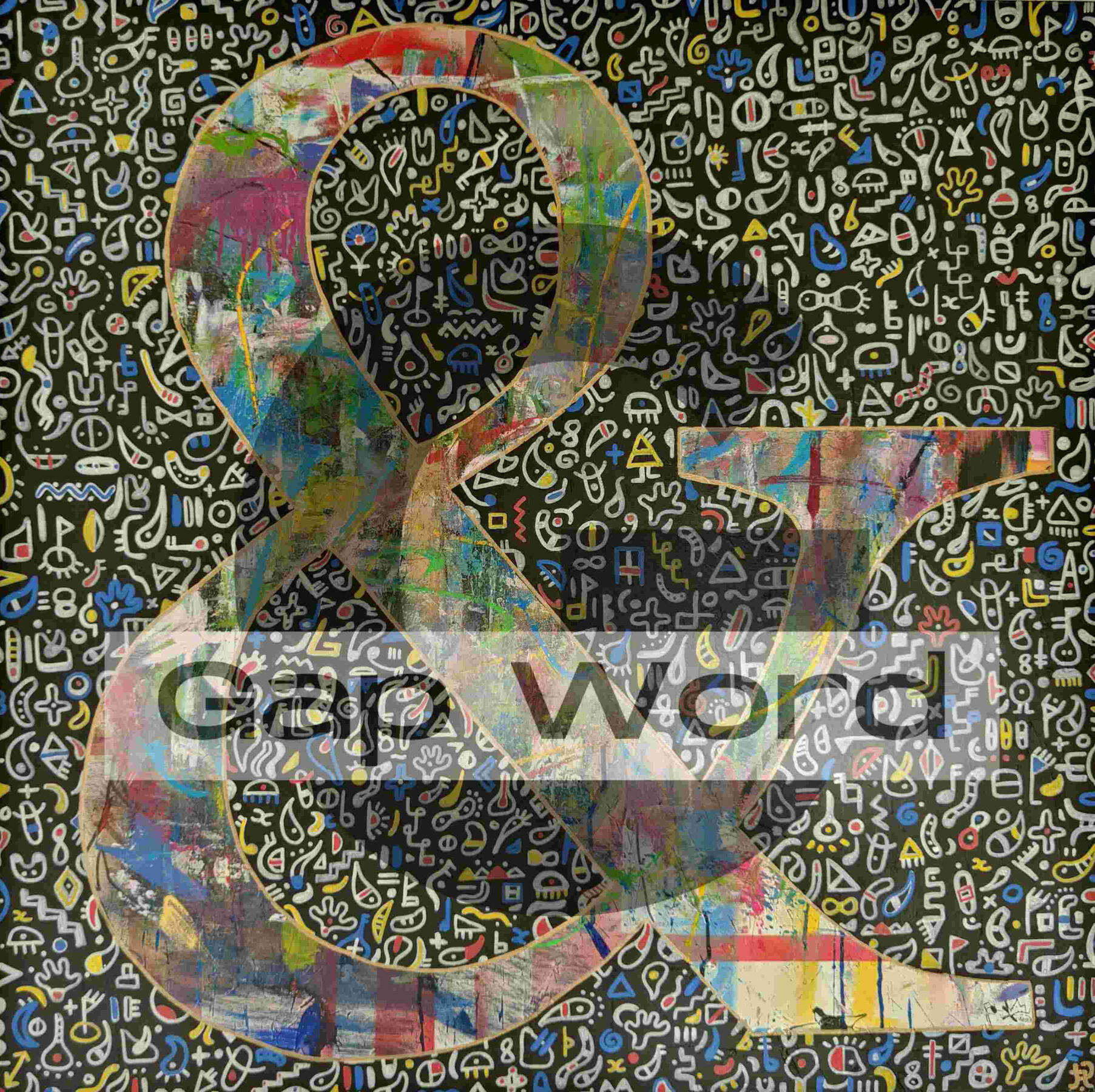 &quot;&amp;&quot;, 100cm x 100cm, Acrylic on canvas.