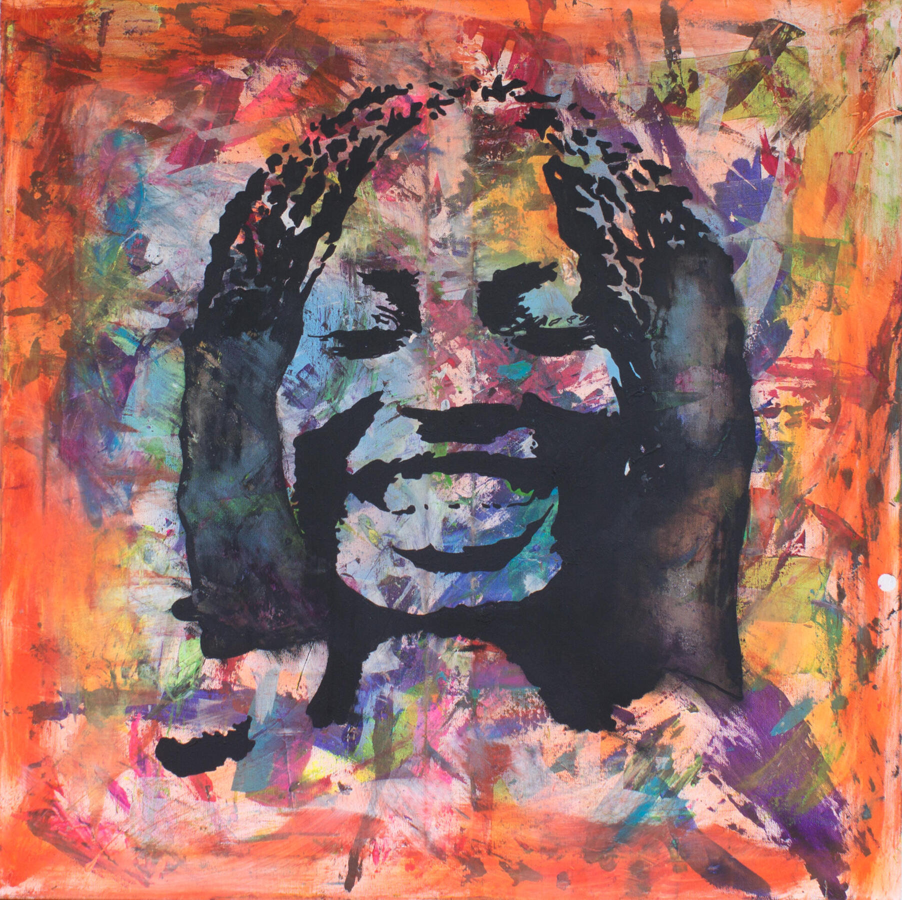 "Grateful" # , 80cm x 80cm, Acrylic on canvas.