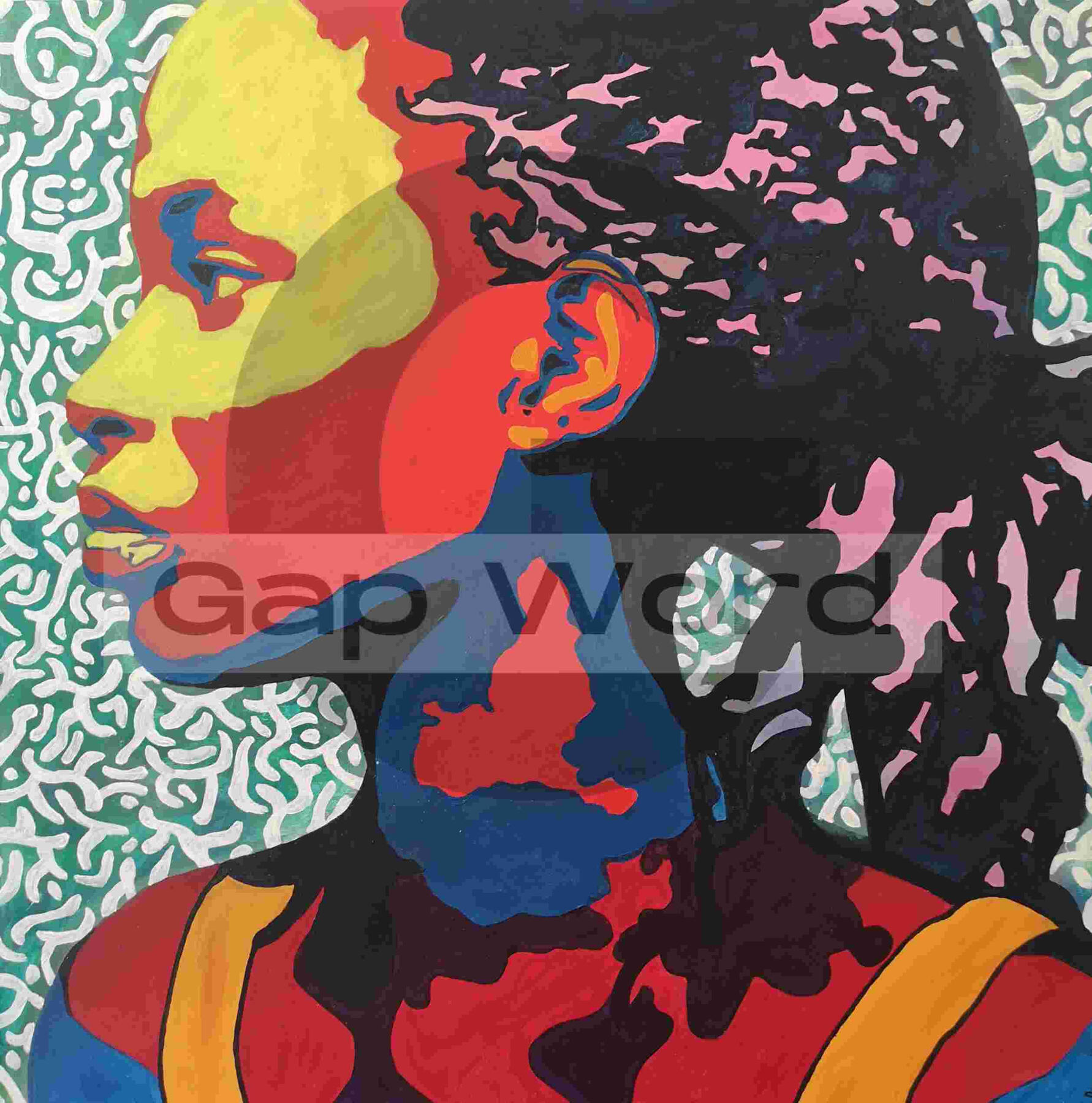 &quot;African Queen&quot; #, 100cm x 100cm, Acrylic on canvas.