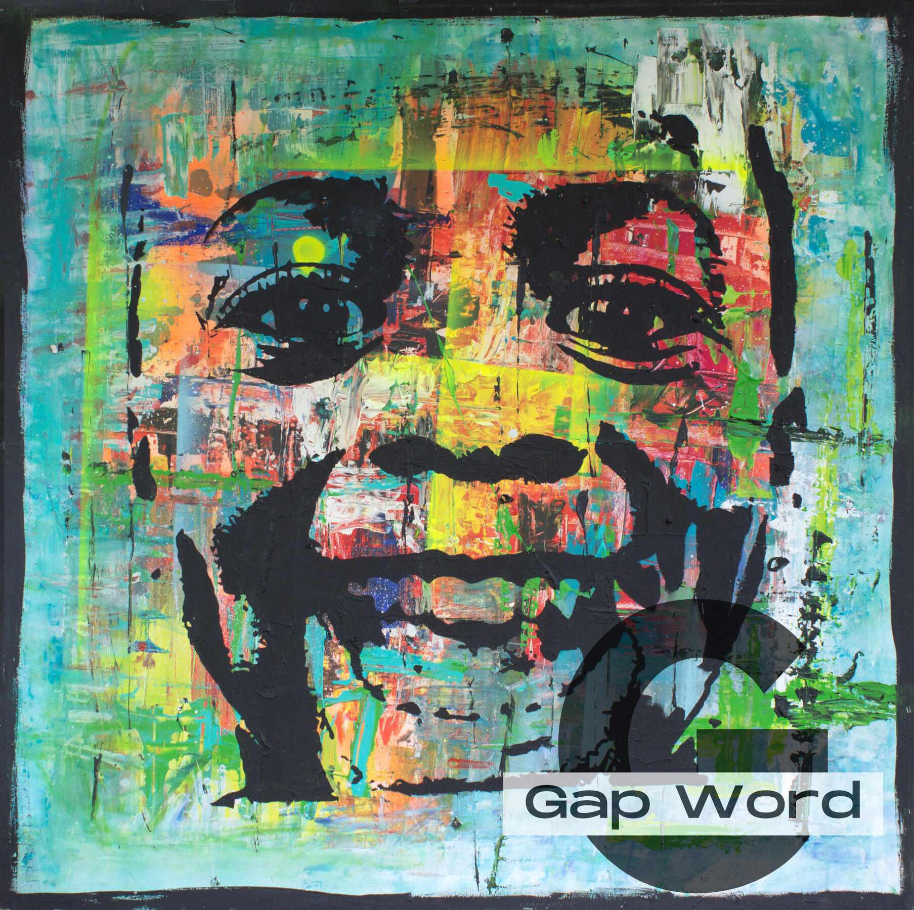 &quot;Happy&quot; #, 100cm x 100cm, Acrylic on board.