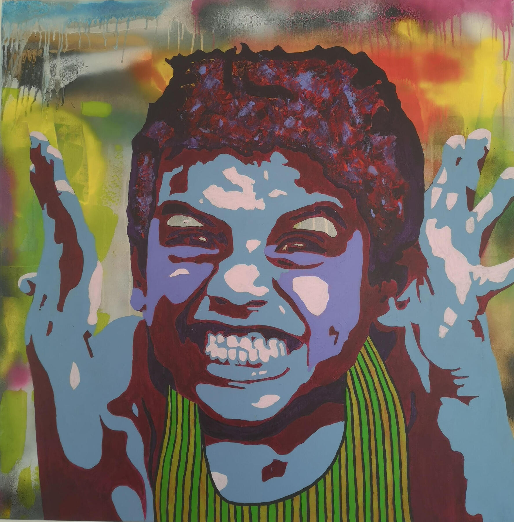 &quot;Excited&quot;, 100cm x 100cm, Acrylic on canvas.